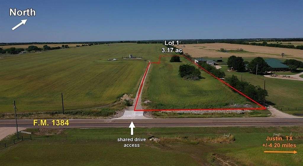 3.17 Acres of Land for Sale in Justin, Texas
