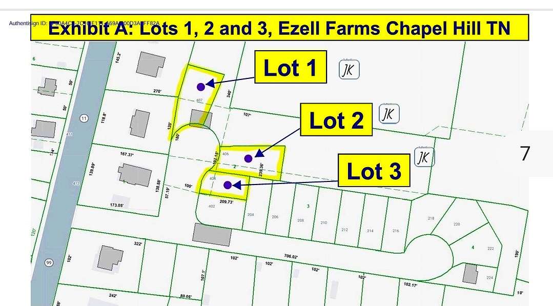1.85 Acres of Residential Land for Sale in Chapel Hill, Tennessee