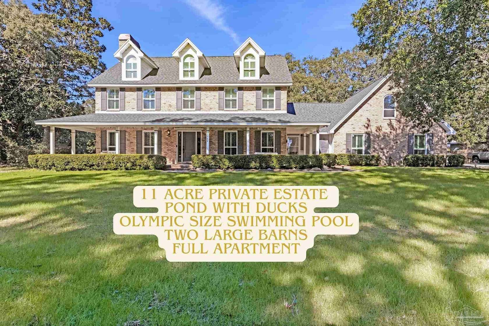 11.8 Acres of Land with Home for Sale in Gulf Breeze, Florida