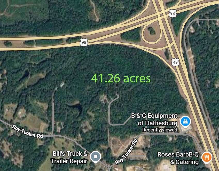 41.3 Acres of Land for Sale in Hattiesburg, Mississippi