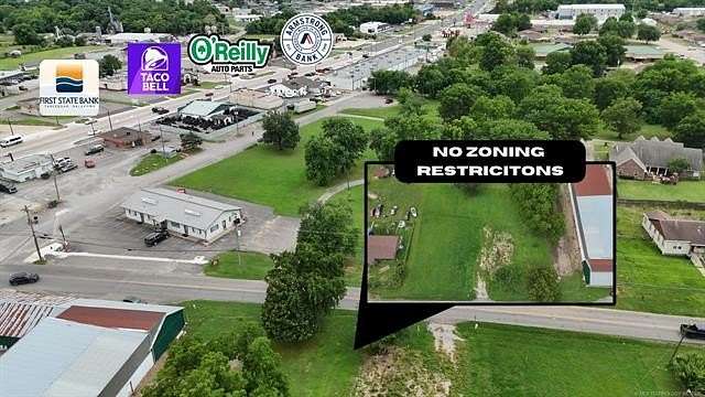 2.25 Acres of Commercial Land for Sale in Tahlequah, Oklahoma