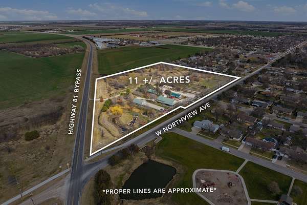 11 Acres of Commercial Land for Auction in McPherson, Kansas