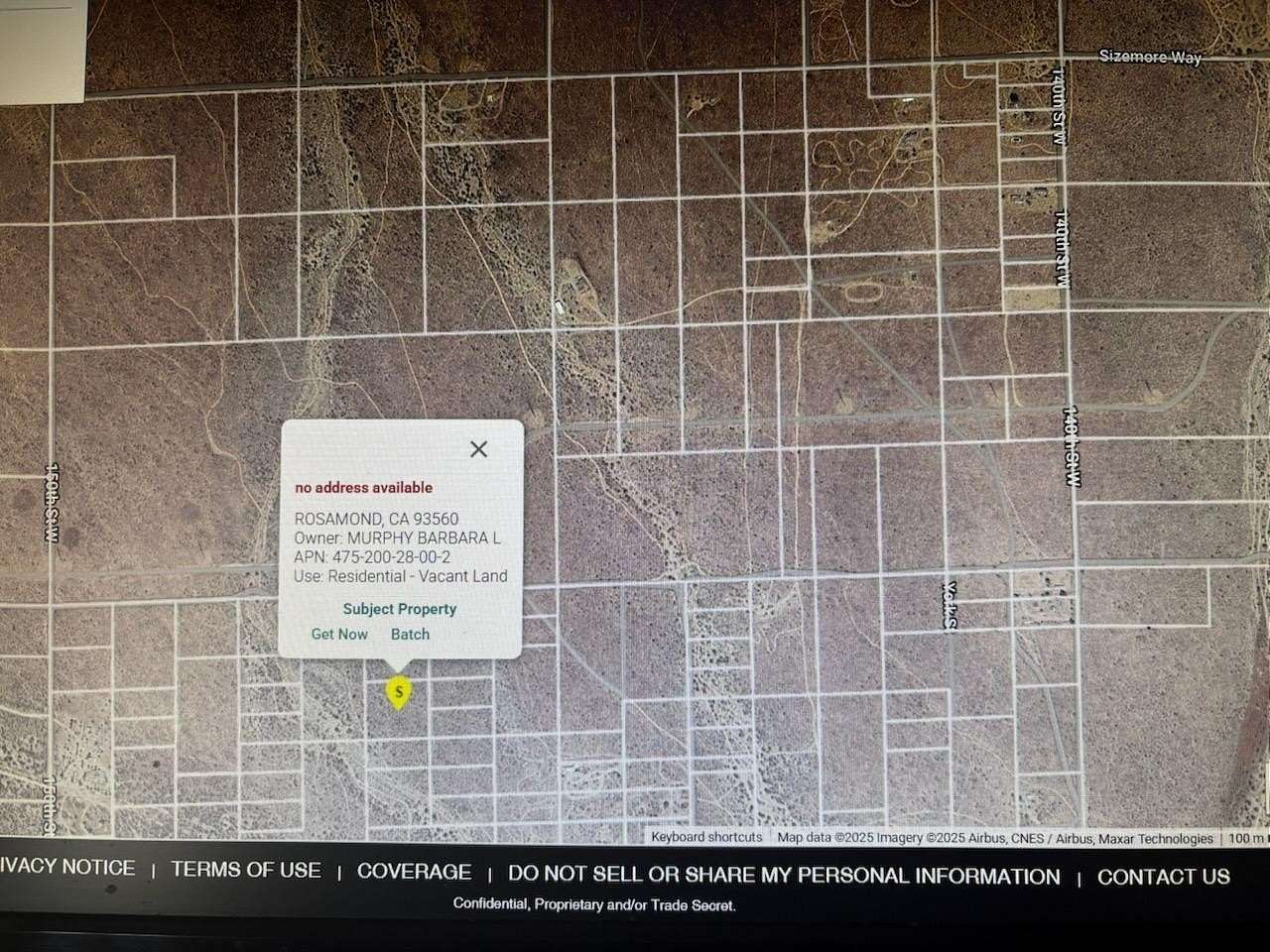 2.22 Acres of Land for Sale in Rosamond, California