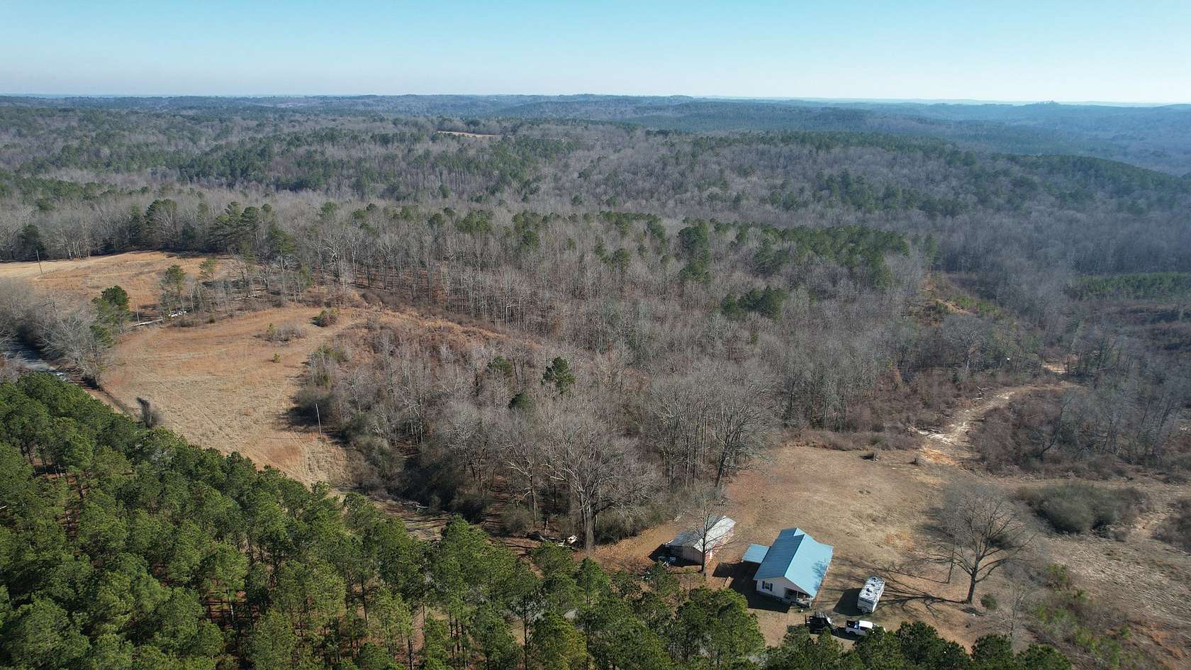 52 Acres of Land with Home for Sale in Beaverton, Alabama