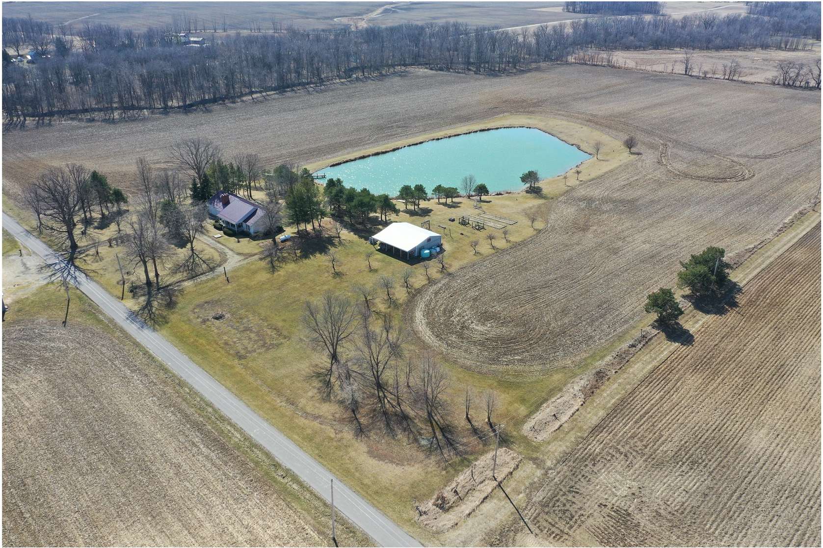 40 Acres of Land with Home for Auction in La Rue, Ohio