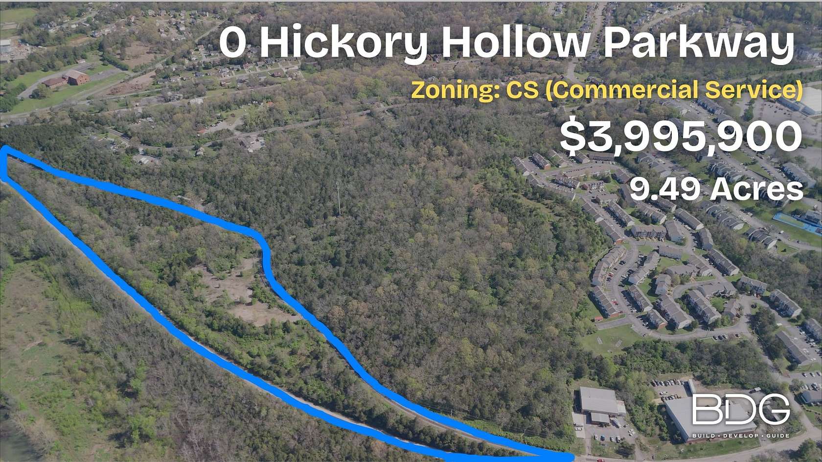9.49 Acres of Mixed-Use Land for Sale in Antioch, Tennessee