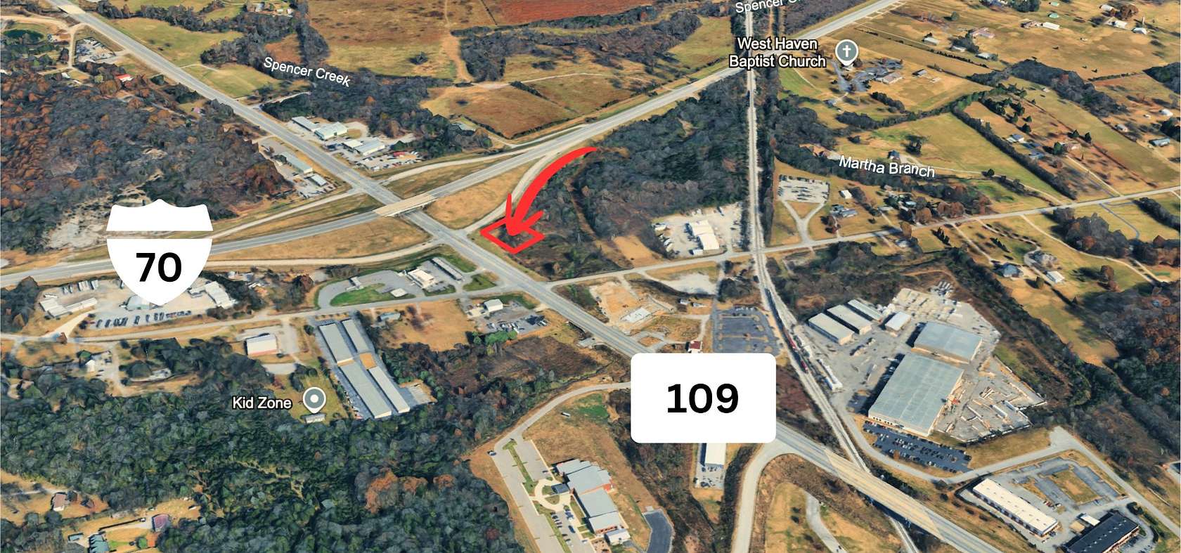 0.9 Acres of Commercial Land for Sale in Lebanon, Tennessee