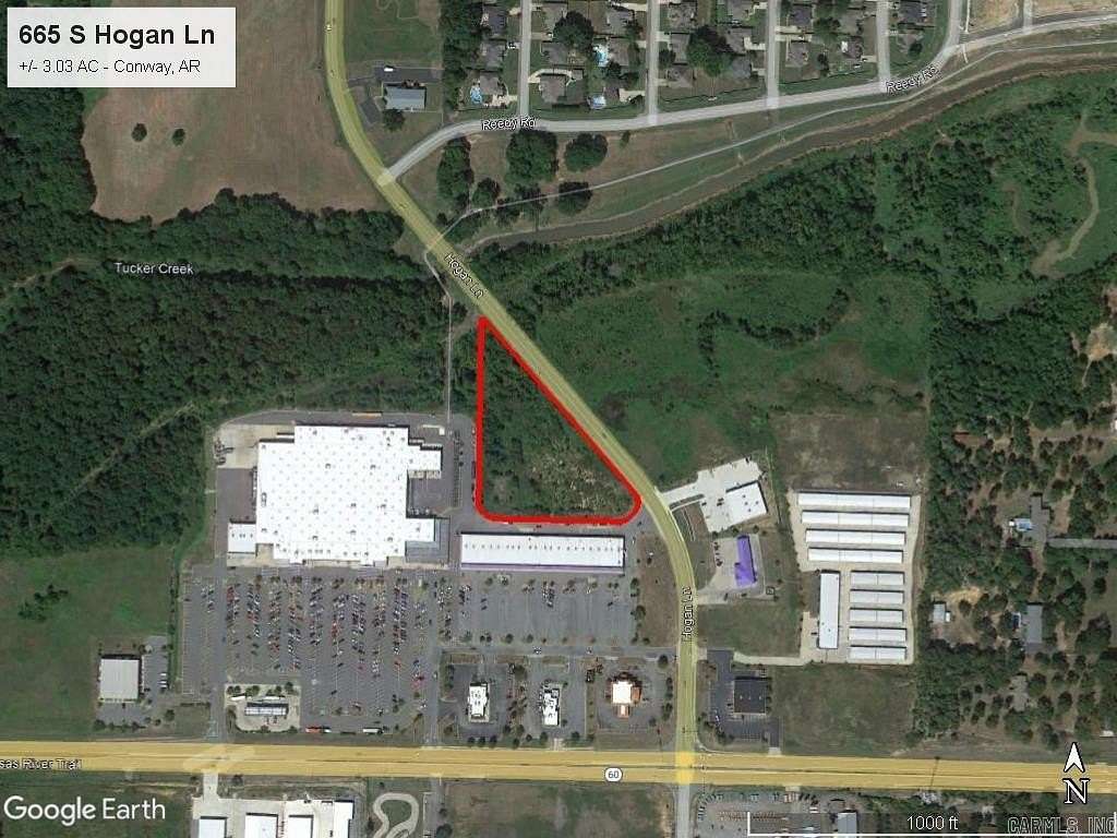 3 Acres of Commercial Land for Sale in Conway, Arkansas
