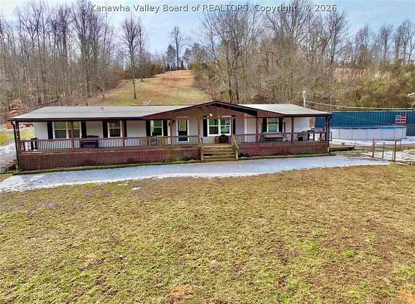 11.6 Acres of Land with Home for Sale in Gallipolis Ferry, West Virginia