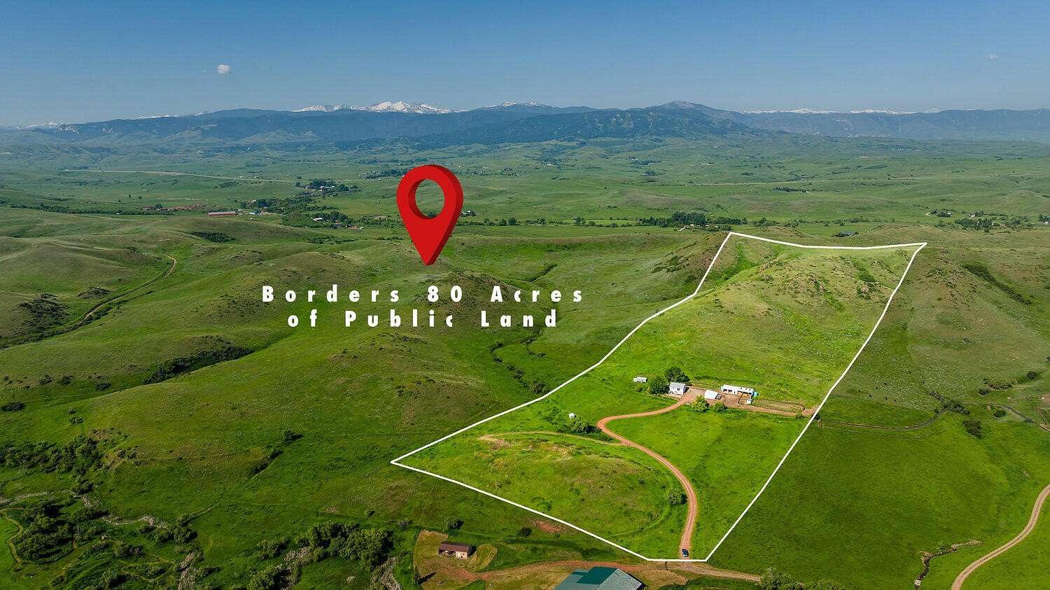 32.5 Acres of Land with Home for Sale in Sheridan, Wyoming