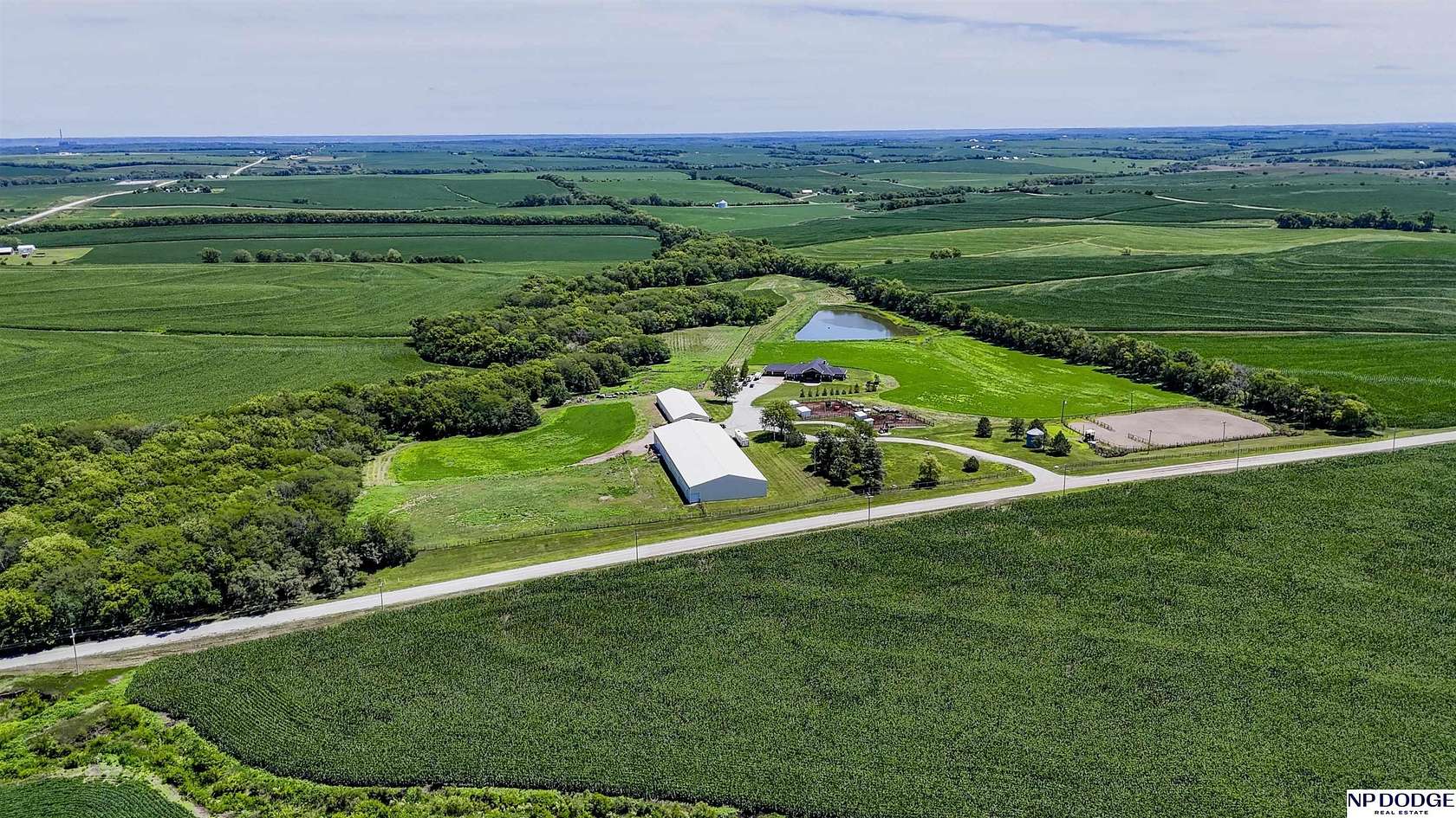 64 Acres of Land with Home for Sale in Nebraska City, Nebraska