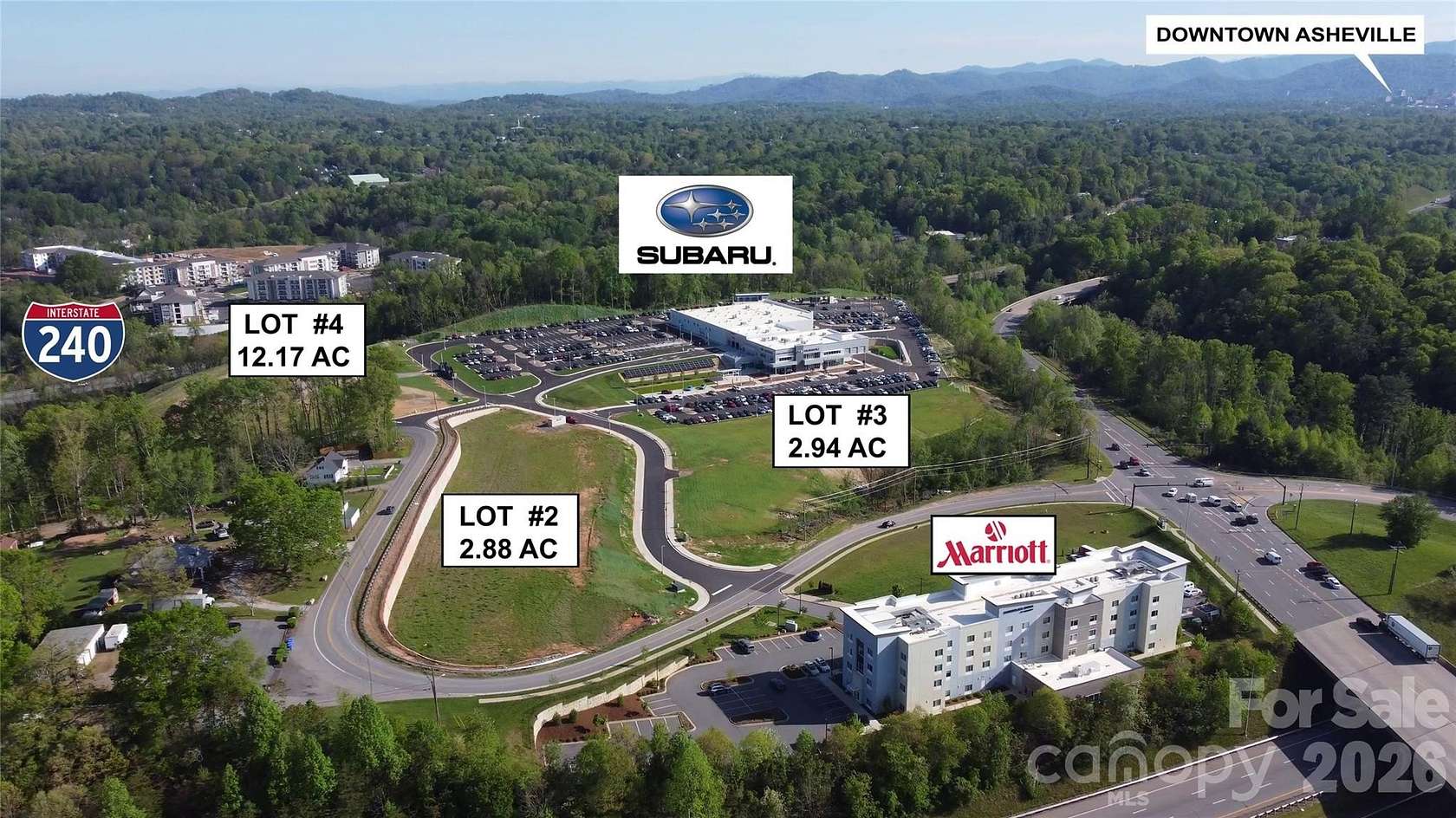 2.88 Acres of Commercial Land for Sale in Asheville, North Carolina
