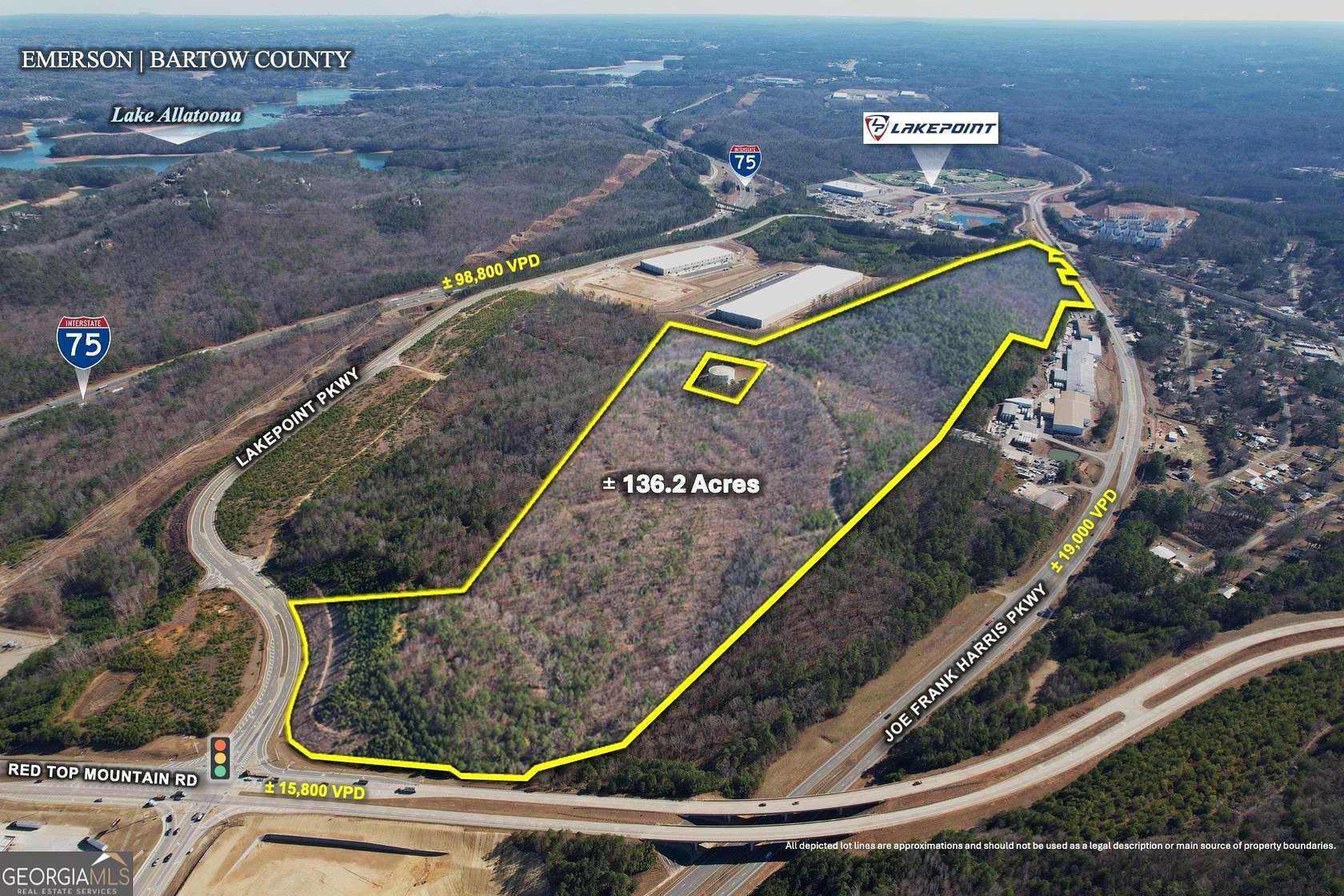 136 Acres of Recreational & Residential Land for Sale in Emerson, Georgia