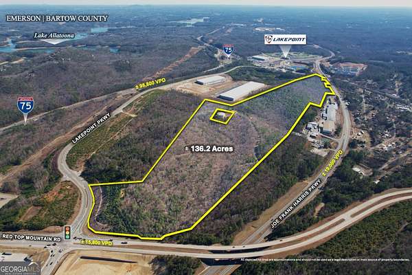 136 Acres of Recreational & Residential Land for Sale in Emerson, Georgia