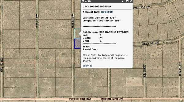 2 Acres of Residential Land for Sale in Rio Rancho, New Mexico