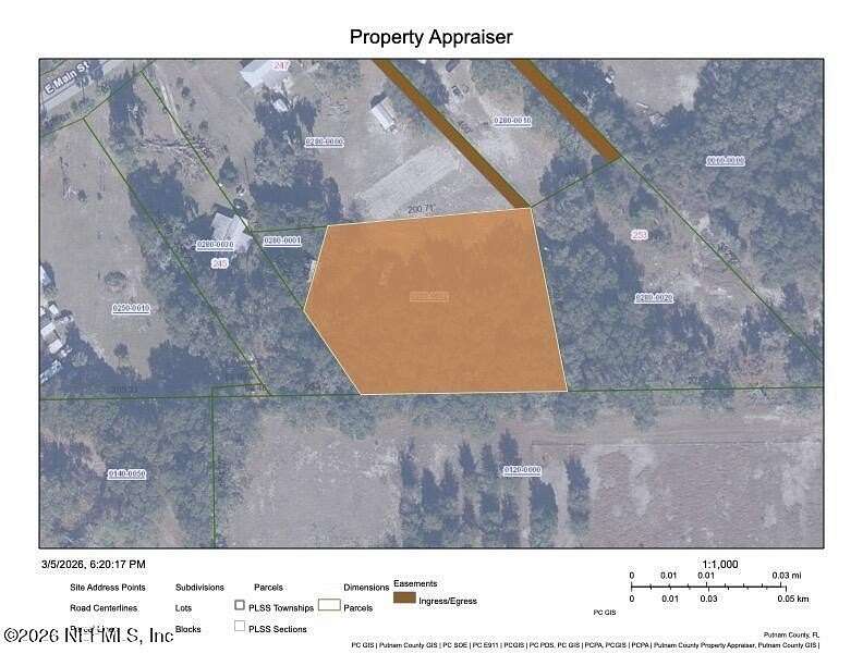 1 Acre of Residential Land for Sale in Pomona Park, Florida