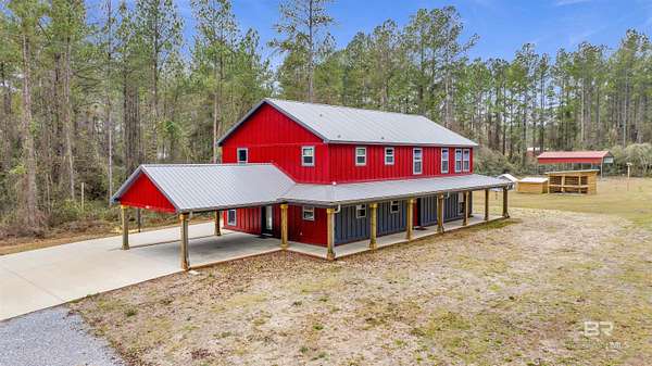 3.8 Acres of Land with Home for Sale in Stapleton, Alabama