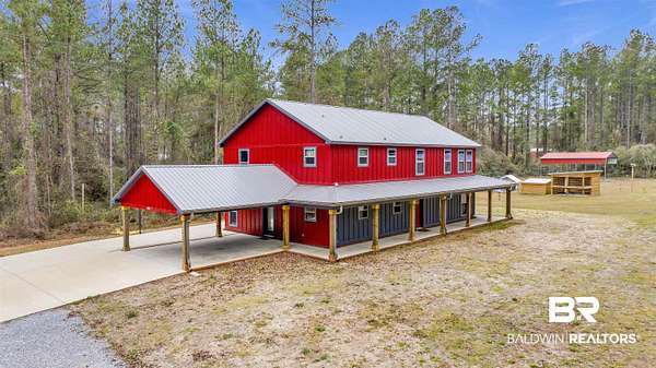 3.8 Acres of Land with Home for Sale in Stapleton, Alabama