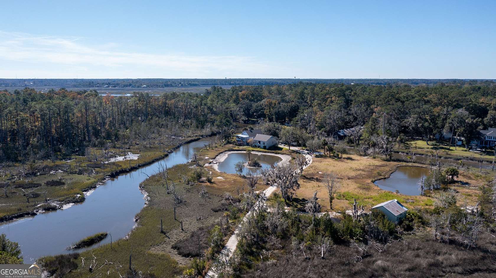 6.8 Acres of Land with Home for Sale in Woodbine, Georgia