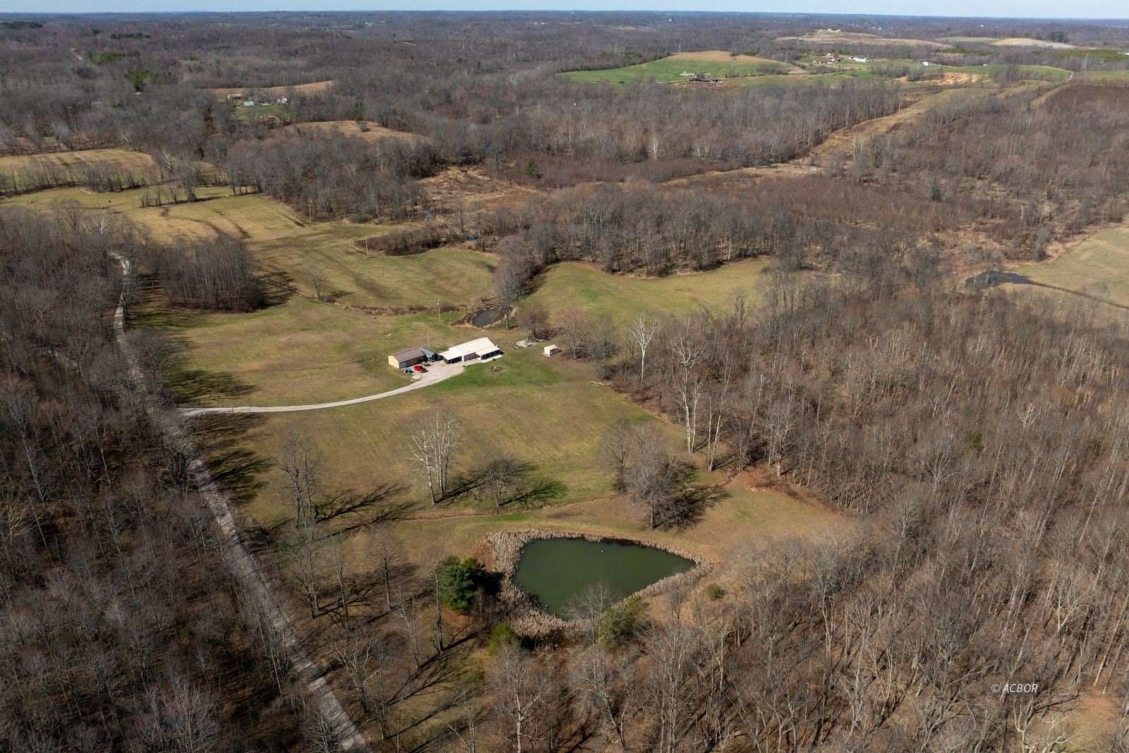 34 Acres of Recreational Land with Home for Sale in Oak Hill, Ohio