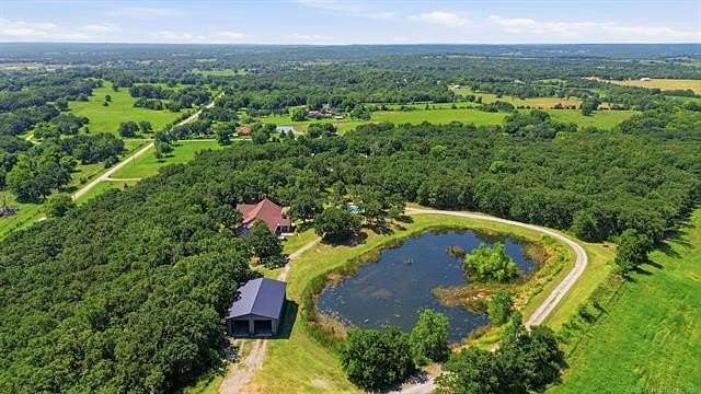 15.4 Acres of Recreational Land with Home for Sale in Kellyville, Oklahoma