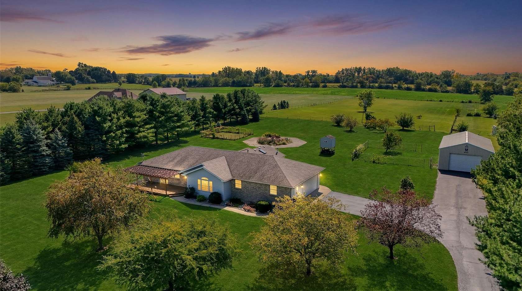 5.66 Acres of Land with Home for Sale in Lowell, Indiana