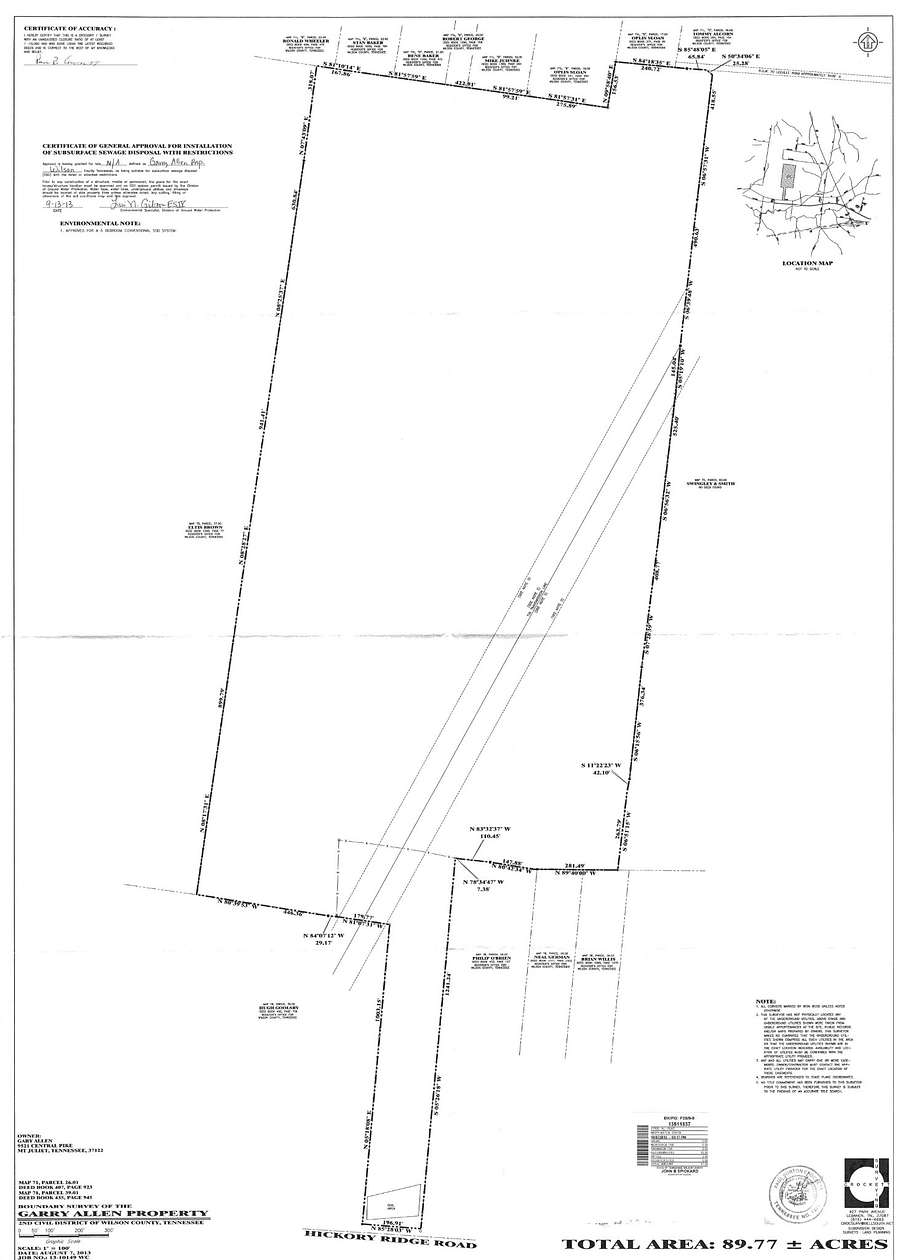 89.8 Acres of Land for Sale in Mount Juliet, Tennessee