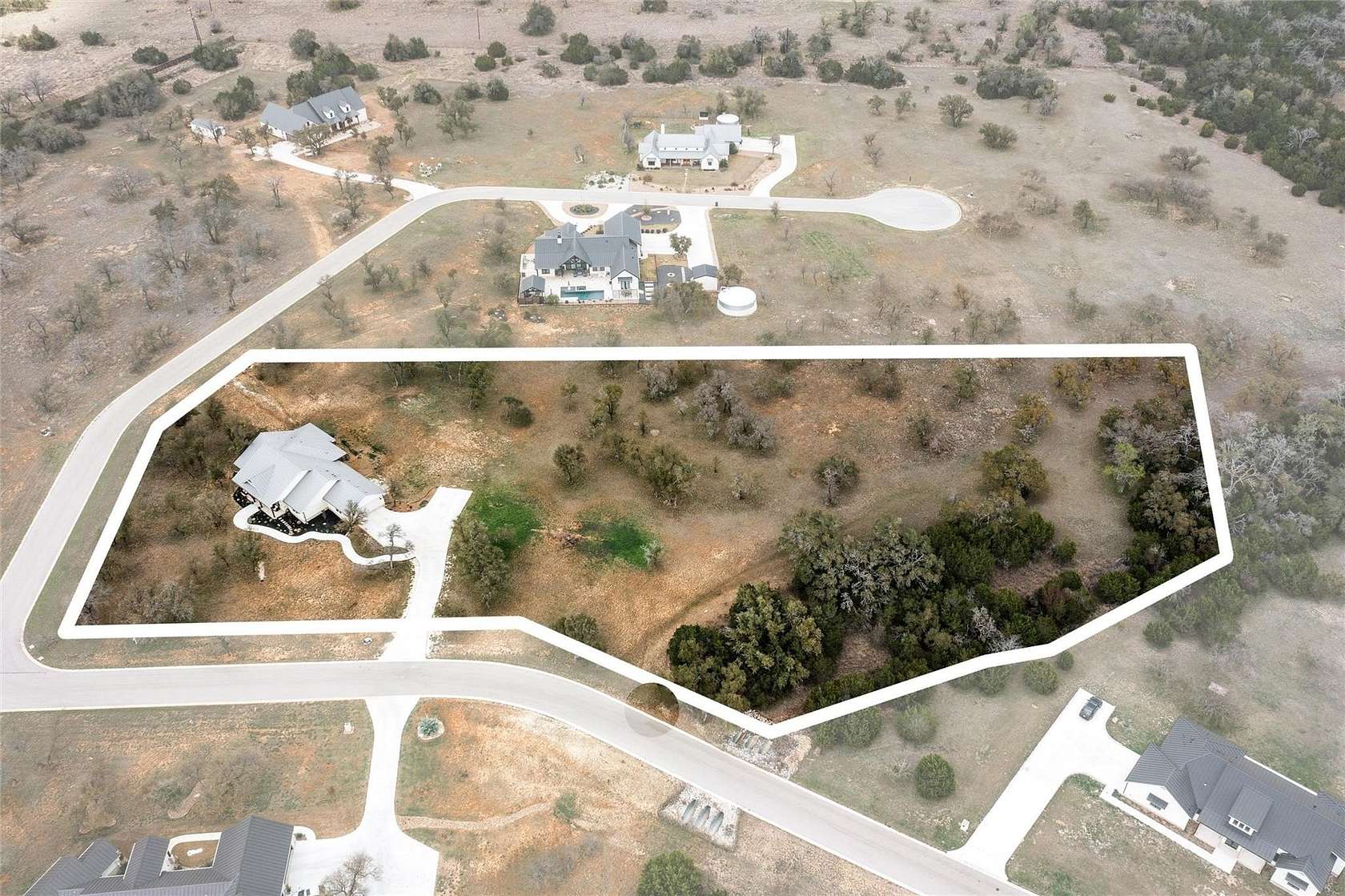 3 Acres of Land with Home for Sale in Round Mountain, Texas