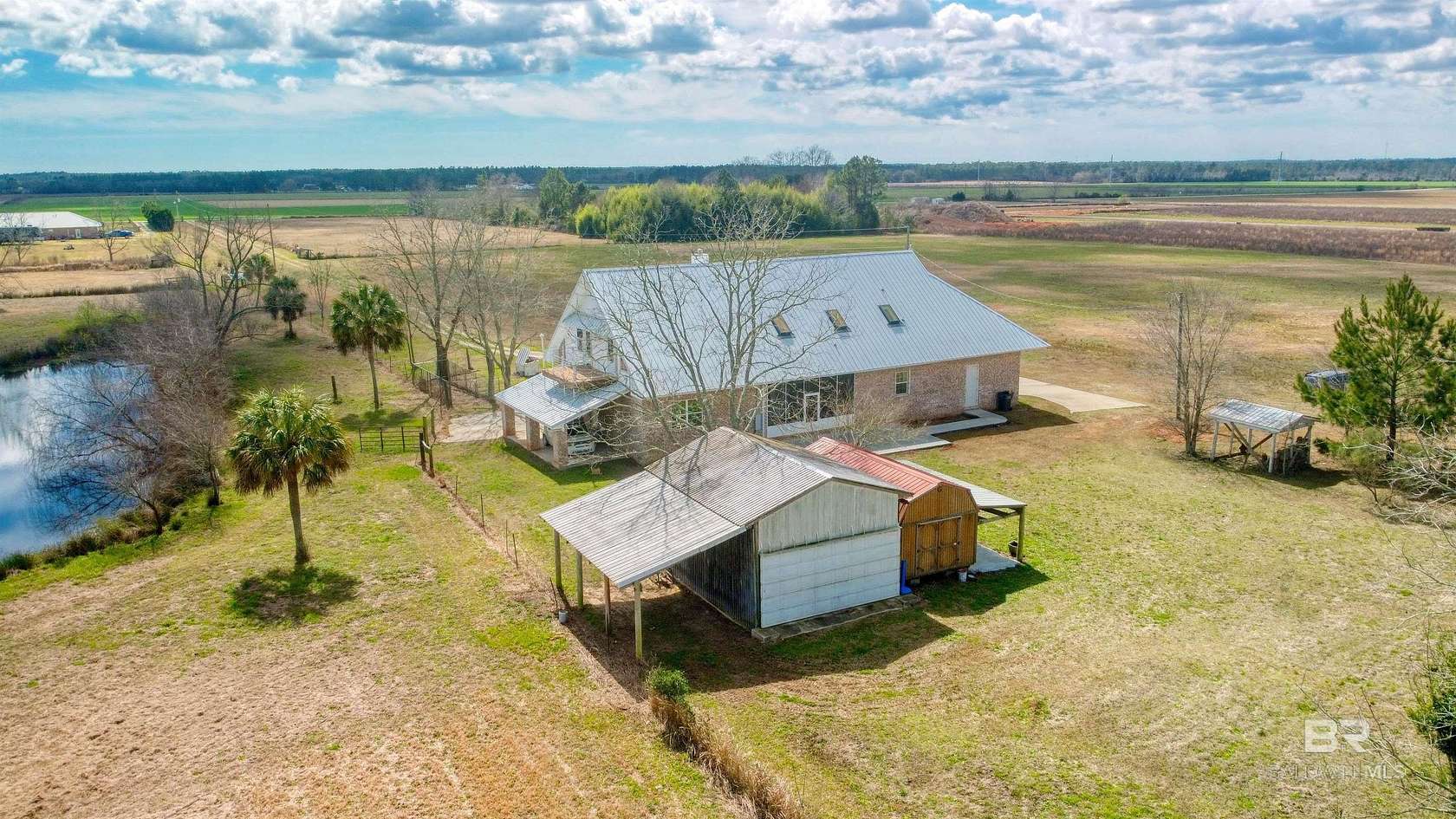 10.2 Acres of Land with Home for Sale in Elberta, Alabama