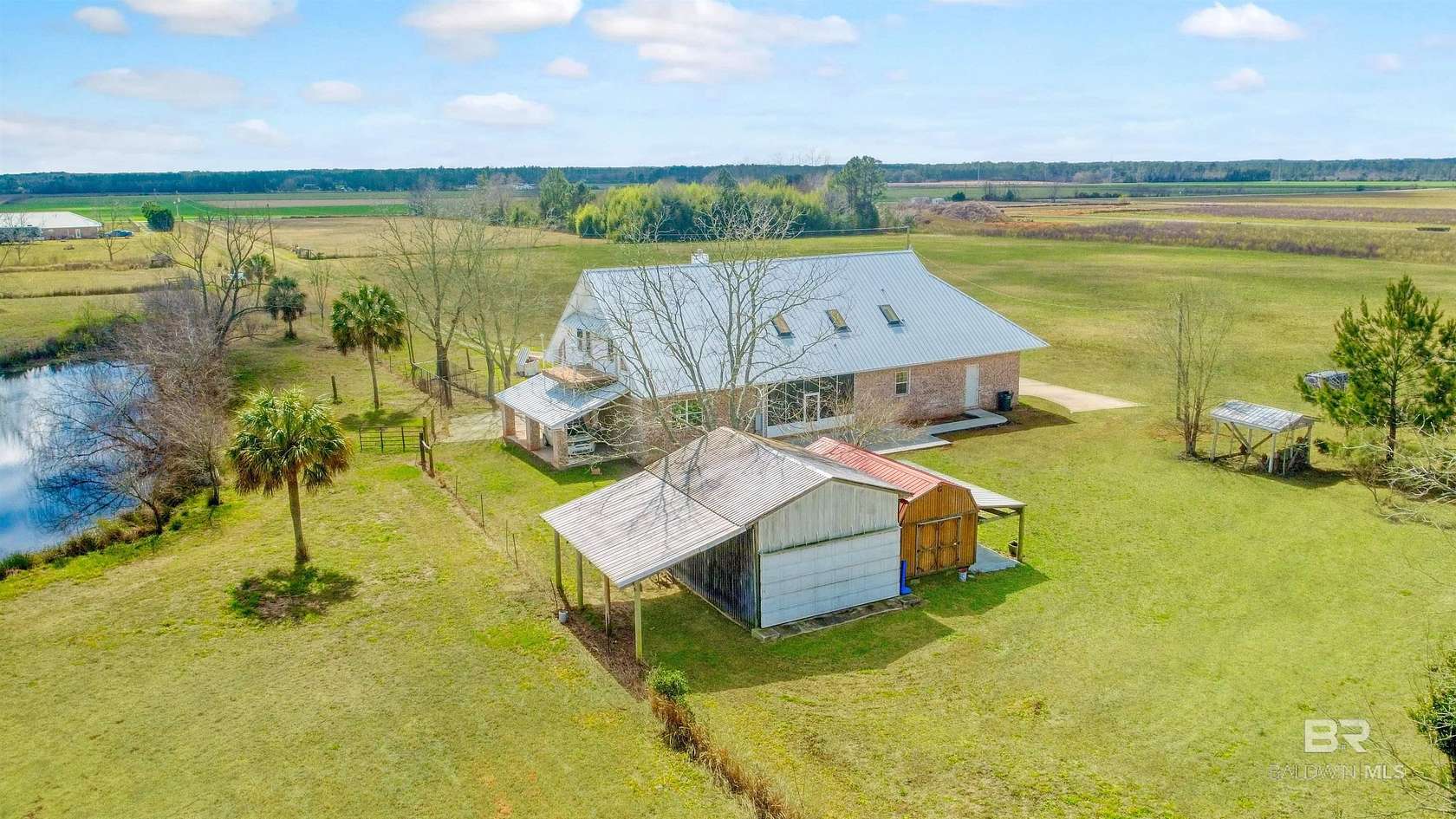 10.2 Acres of Land with Home for Sale in Elberta, Alabama