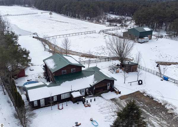 9.67 Acres of Land with Home for Sale in Marion, Michigan