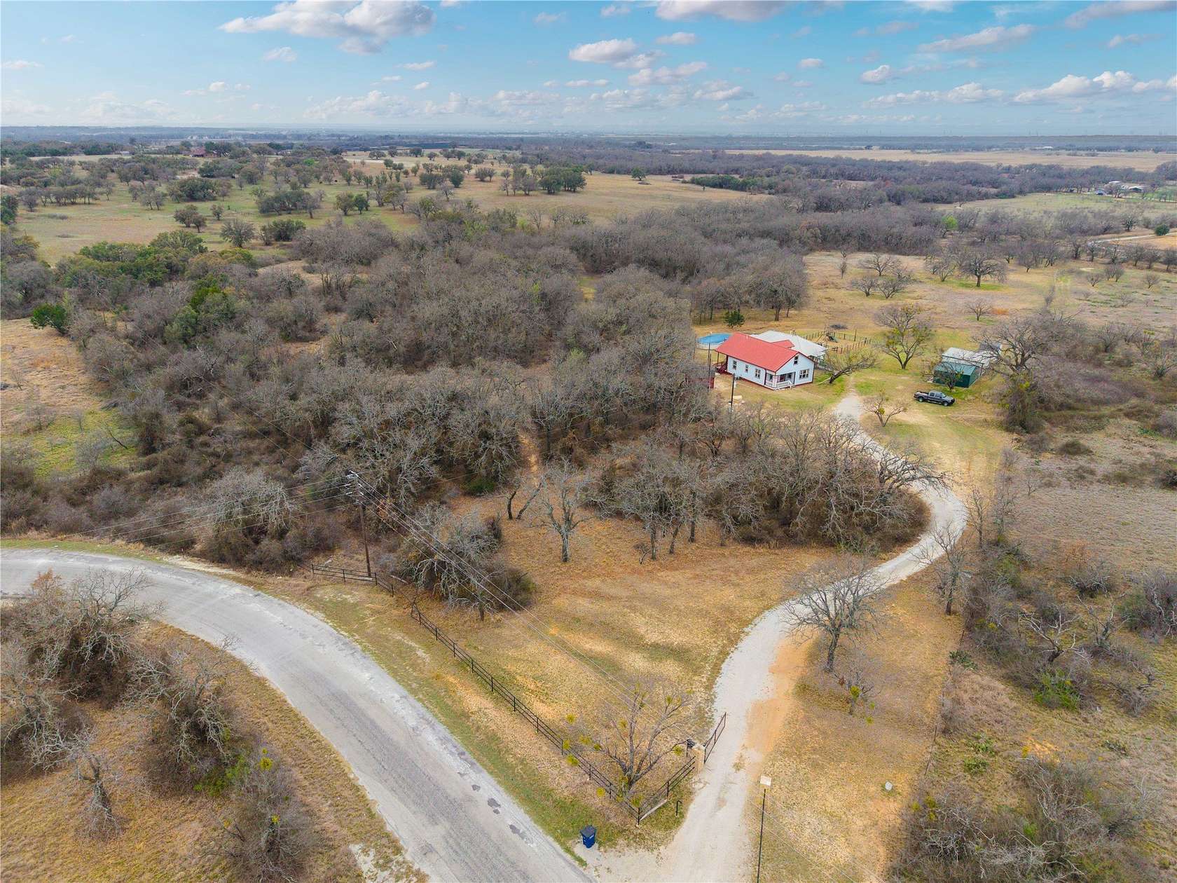 16.9 Acres of Land with Home for Sale in Blanket, Texas