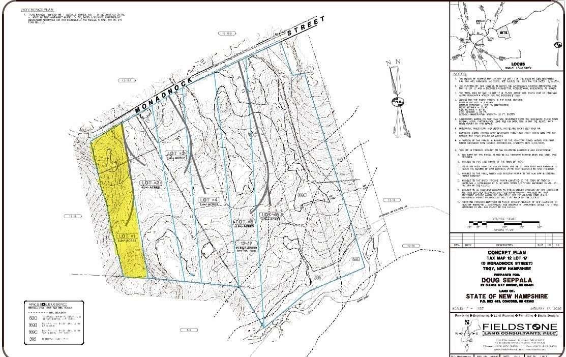 3.2 Acres of Residential Land for Sale in Troy, New Hampshire