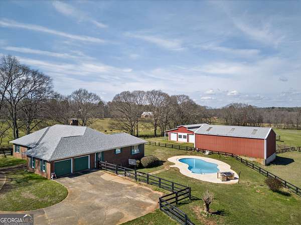 20.2 Acres of Land with Home for Sale in Temple, Georgia