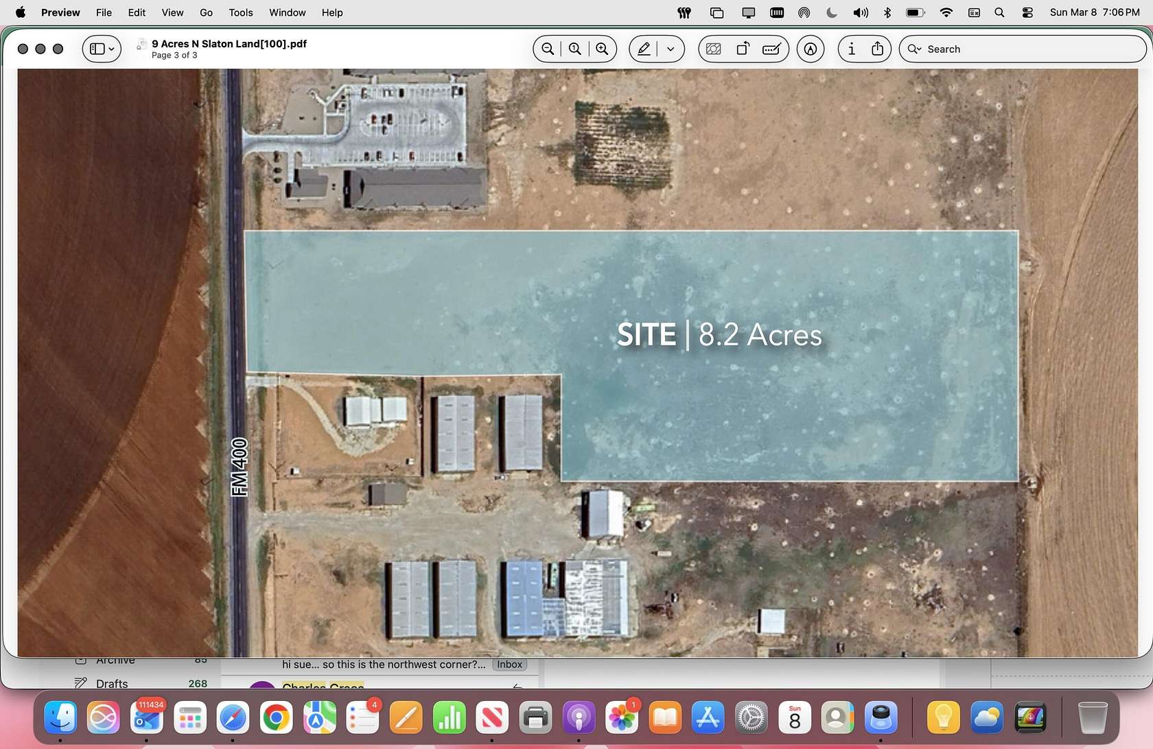 8.2 Acres of Residential Land for Sale in Slaton, Texas