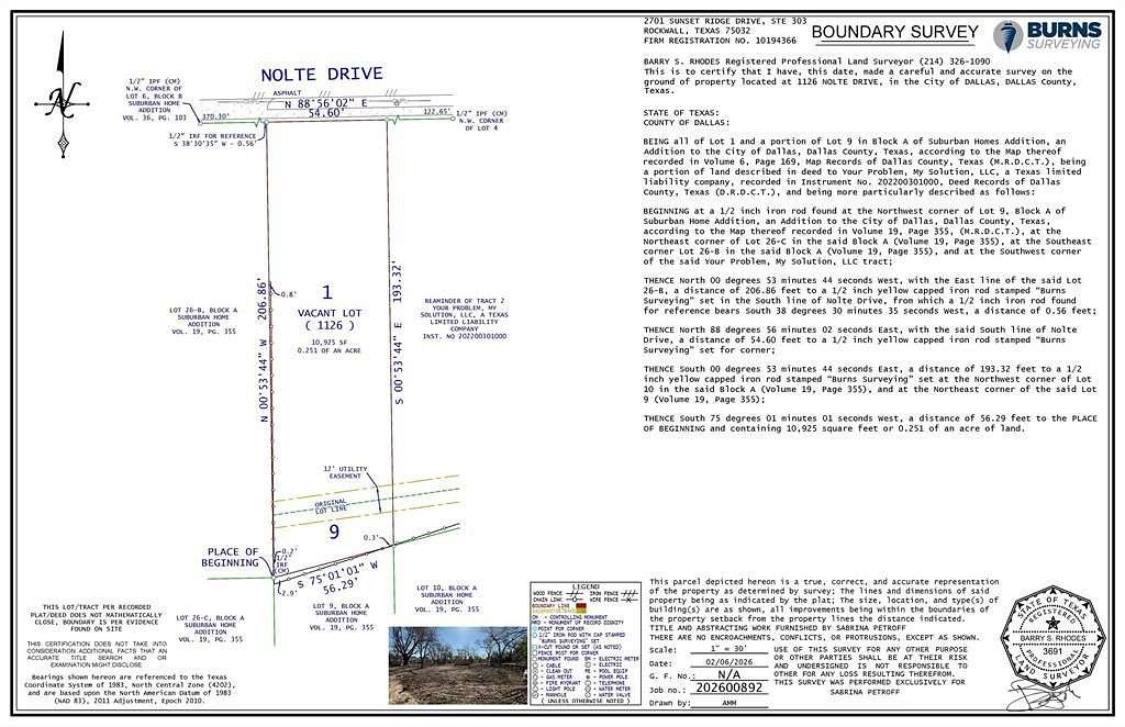 0.25 Acres of Residential Land for Sale in Dallas, Texas