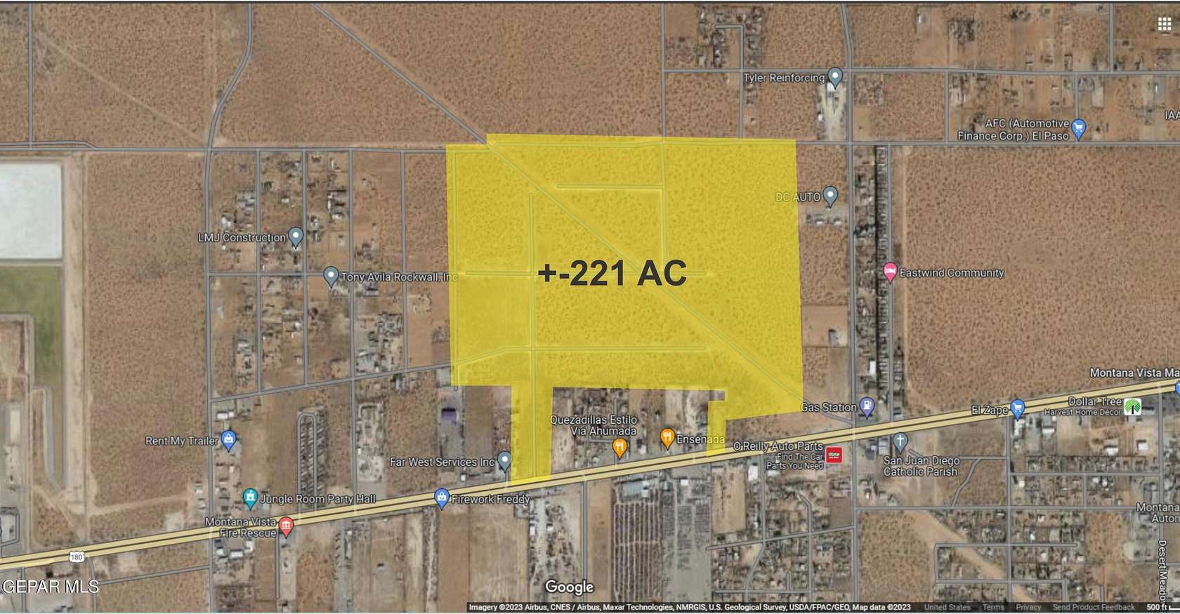 221 Acres of Mixed-Use Land for Sale in El Paso, Texas