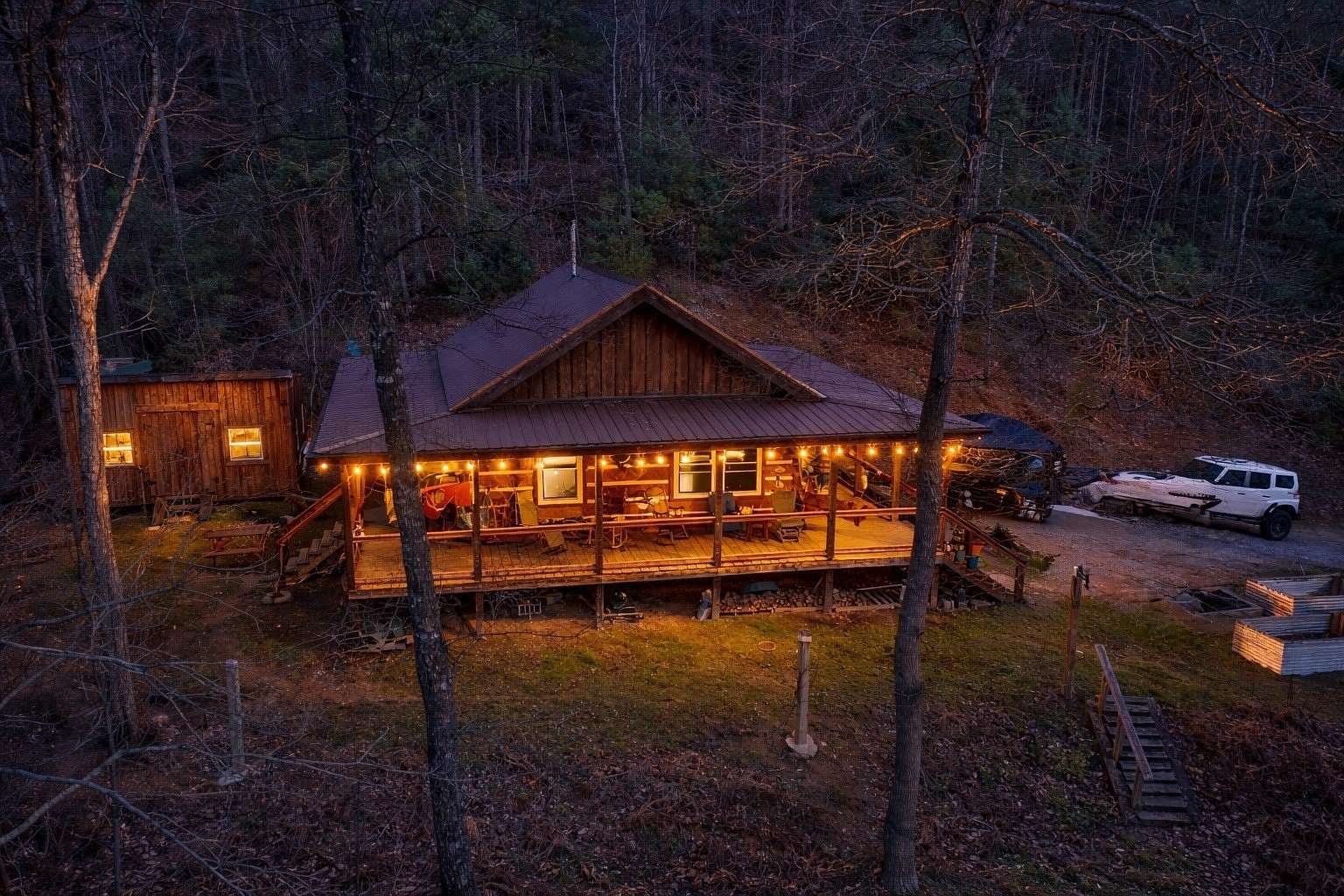 12.6 Acres of Recreational Land with Home for Sale in Del Rio, Tennessee