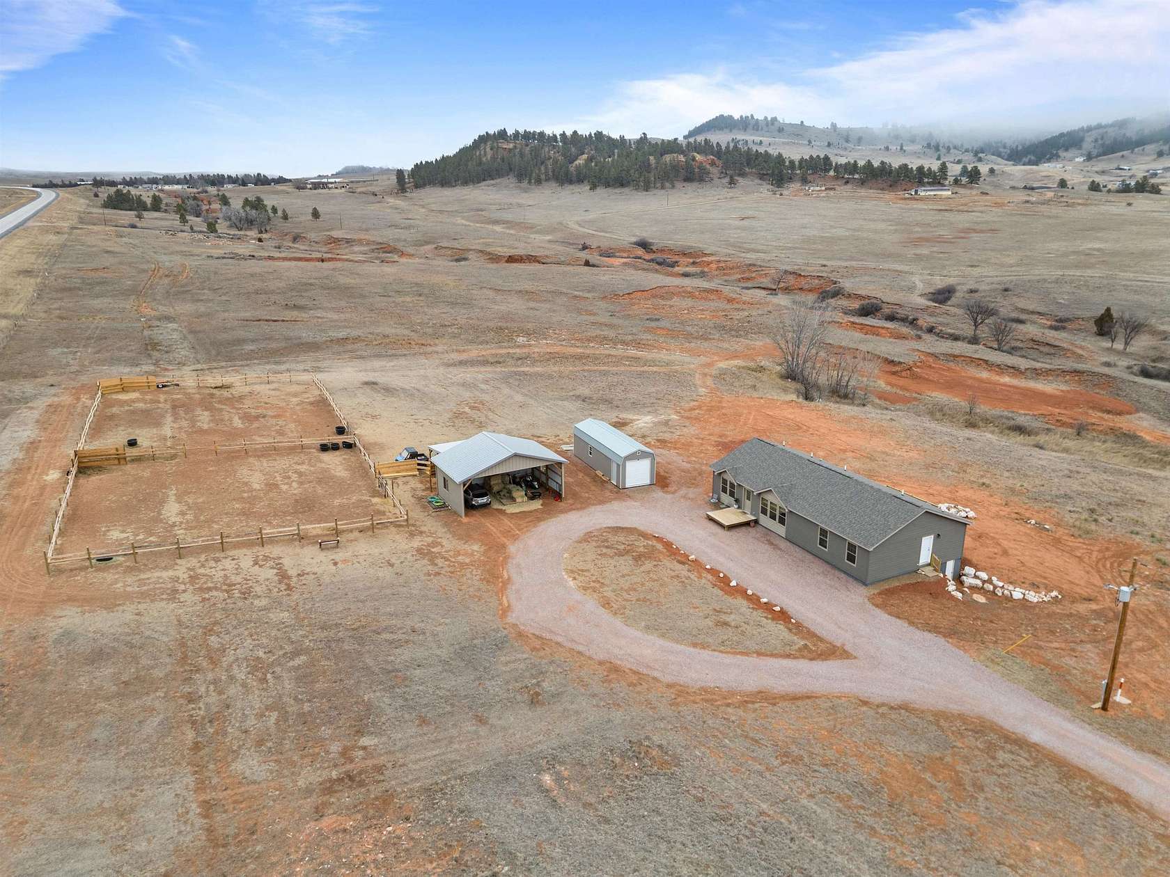 13.1 Acres of Land with Home for Sale in Hot Springs, South Dakota