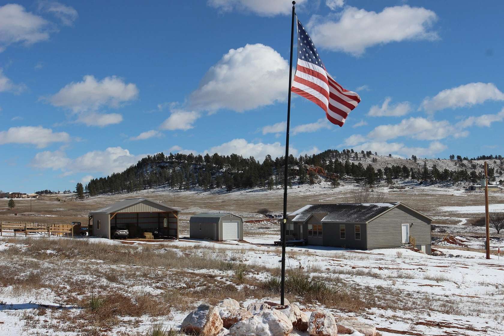 13.1 Acres of Land with Home for Sale in Hot Springs, South Dakota