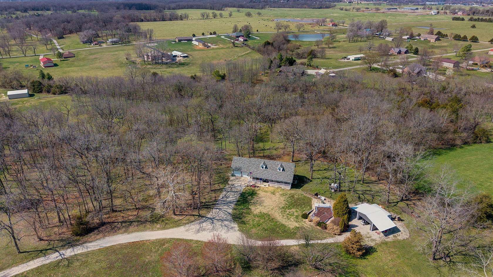 10 Acres of Land with Home for Sale in Mount Vernon, Missouri