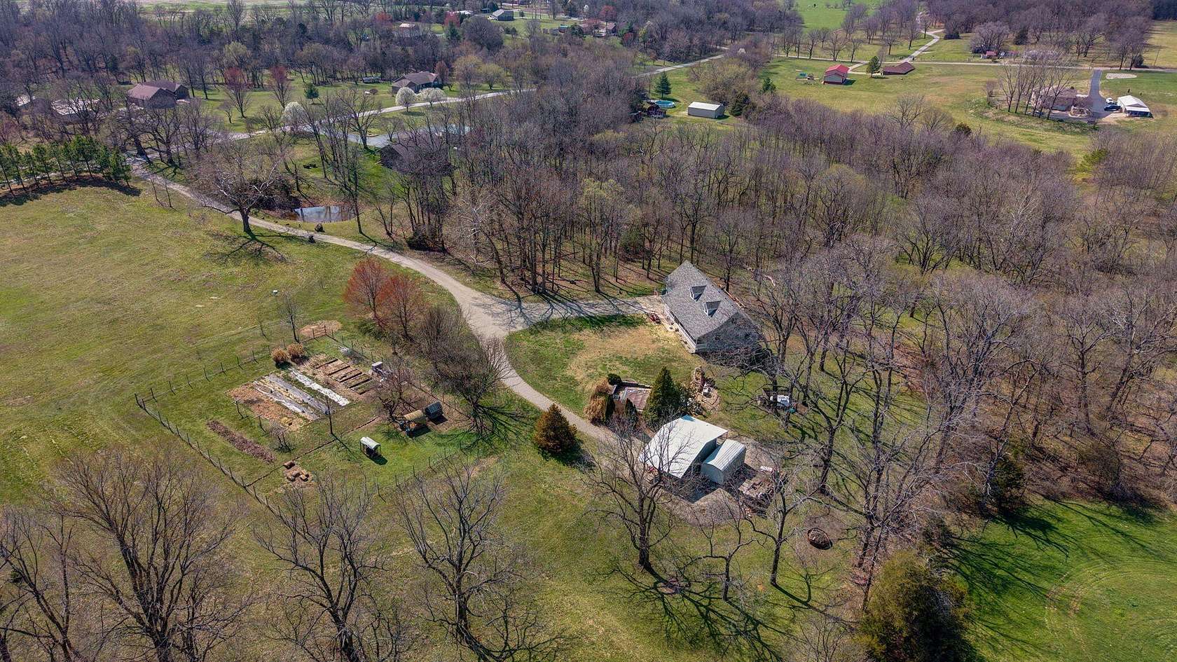 10 Acres of Land with Home for Sale in Mount Vernon, Missouri