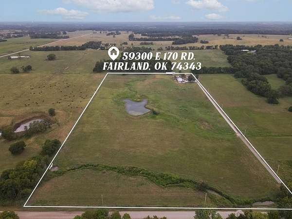 20 Acres of Agricultural Land with Home for Sale in Fairland, Oklahoma