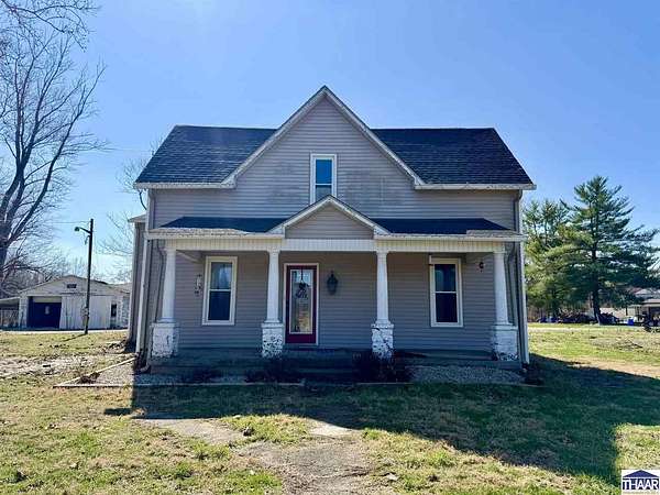 9.39 Acres of Land with Home for Sale in Rosedale, Indiana