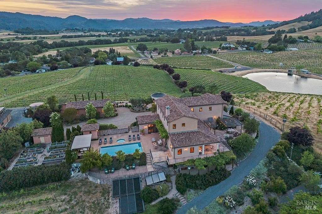 23.5 Acres of Agricultural Land with Home for Sale in Healdsburg, California
