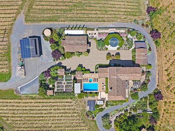 23.5 Acres of Agricultural Land with Home for Sale in Healdsburg, California