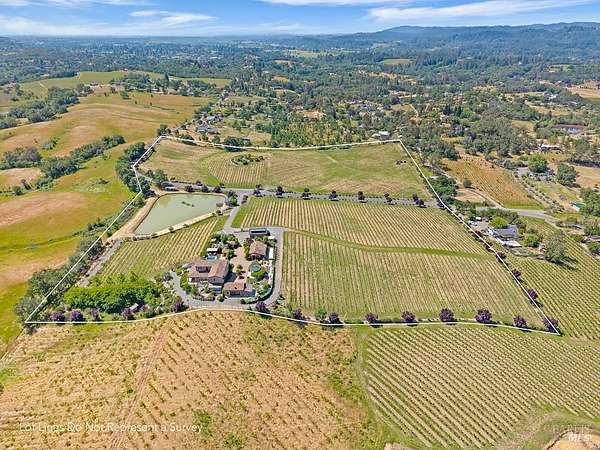 23.5 Acres of Agricultural Land with Home for Sale in Healdsburg, California