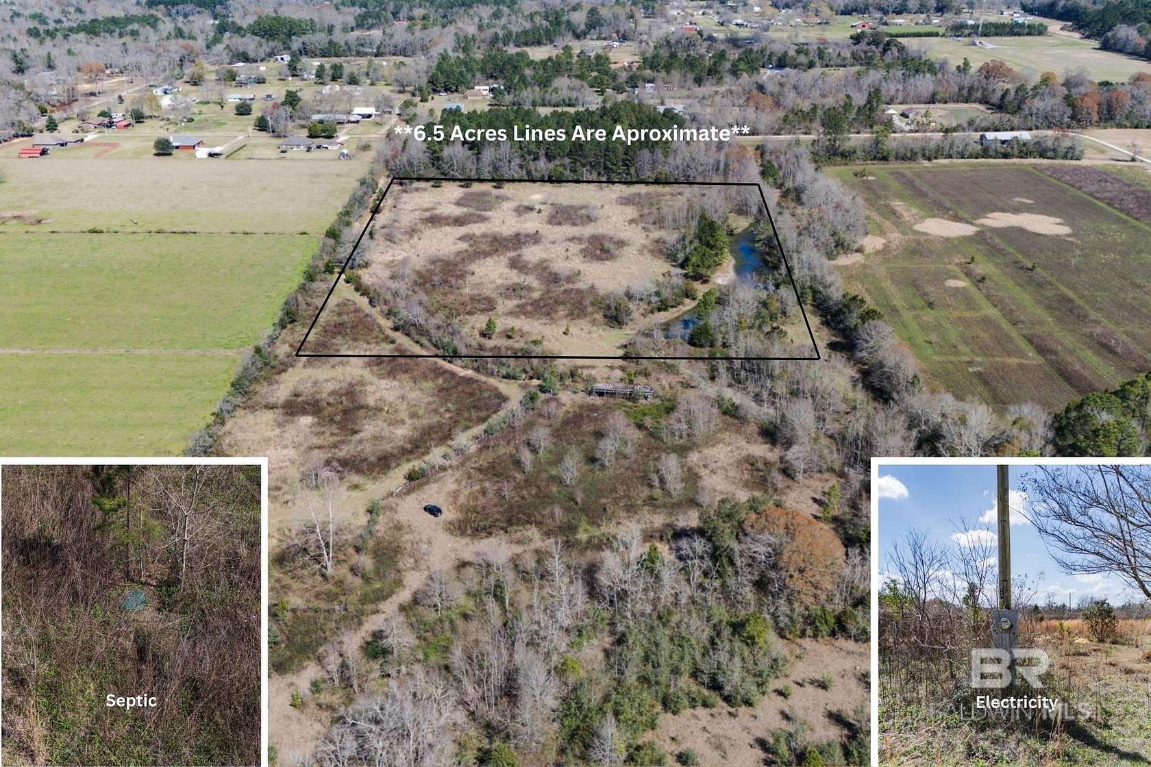 6.5 Acres of Residential Land for Sale in Stapleton, Alabama