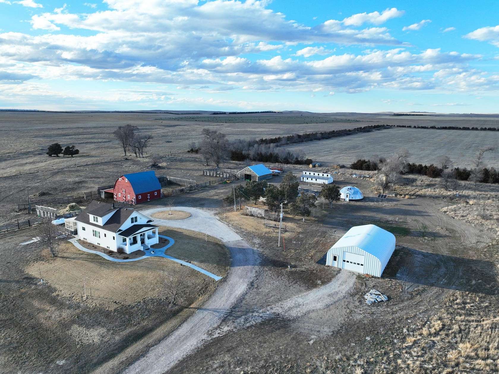 162 Acres of Agricultural Land with Home for Sale in Gordon, Nebraska