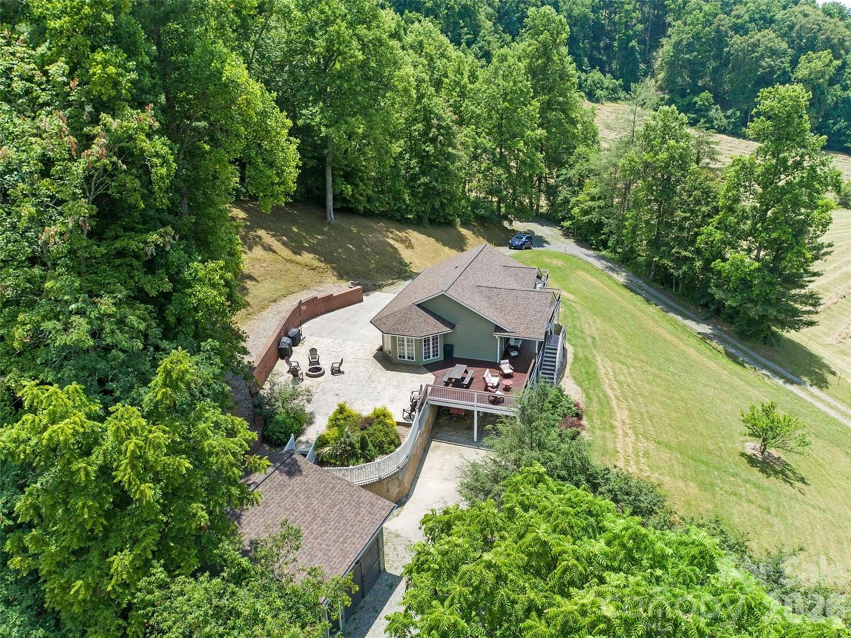 17.1 Acres of Recreational Land with Home for Sale in Barnardsville, North Carolina